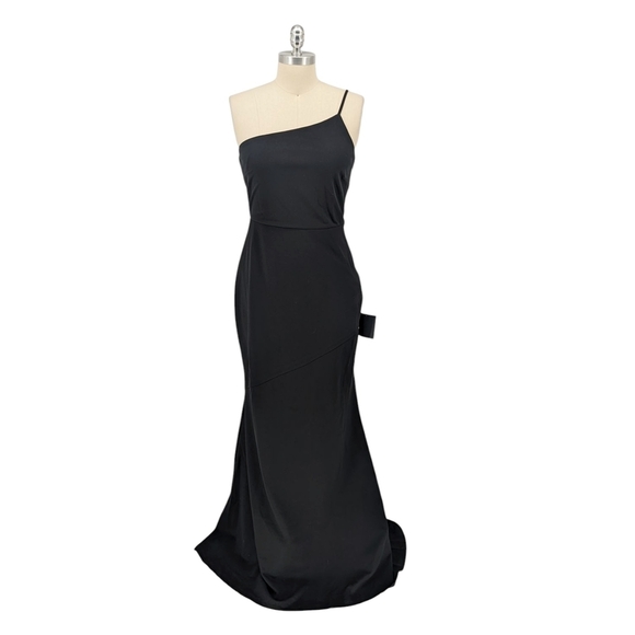 Lulus Dresses & Skirts - NEW Lulus One Shoulder Mermaid Maxi Dress Dress Black L formal wedding prom
